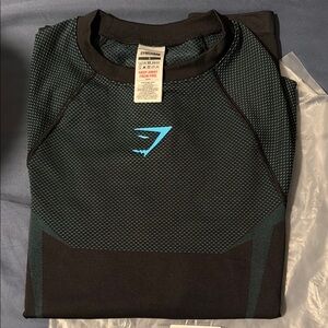 Gymshark Onyx 5.0 Seamless Long Sleeve Brand Blue size Small